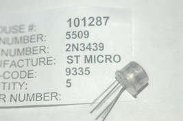 Transistor Bipolar St Micro 2N3439 Npn 350V TO-39 New - $5.20