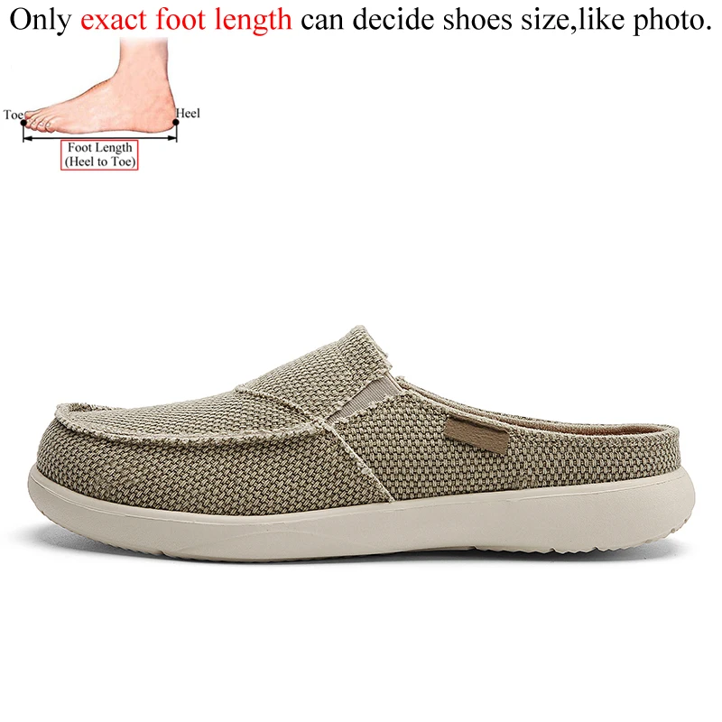 Men Half Shoes Canvas Slippers Free Shipping Luxury Designer Slip On Sho... - $43.73