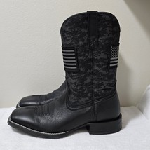 Ariat Men’s Boots Size 11D Black Camo Flag Western Cowboy Square Toe 100... - $113.85