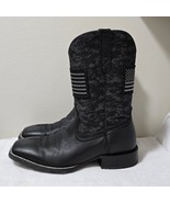 Ariat Men’s Boots Size 11D Black Camo Flag Western Cowboy Square Toe 100... - $156.10 CAD