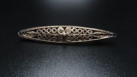 Antique Sterling 800 Filigree Brooch Pin 5.5cm BB6 - $24.75