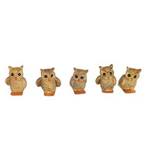 Vintage Miniature Owl Figurines Set of 5 Resin - £11.79 GBP