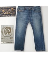 Diesel Jeans Mens 36x30 (Fits 36x29) Blue Denim Safado Regular Slim Stra... - $40.46