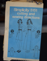 Simplicity 5151 Half-Size Shirt Dress in 2 Lengths Pattern - Size 14 1/2... - $6.92