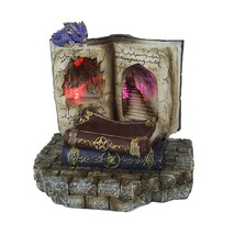 Resin Magic Book LED Sculpture Decorative Accent Light Resting Dragon Figurine - £26.01 GBP