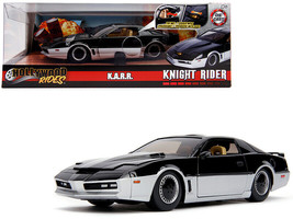 K.A.R.R. Black Silver w Light Knight Rider 1982 TV Series Hollywood Rides Series - £40.03 GBP