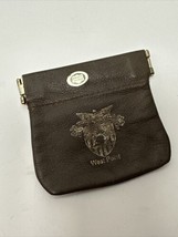 Vintage West Point Academy Souvenir Leather Change Purse - £11.97 GBP