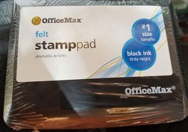 Felt Stamp Pad 2-3/4 x 4-1/4&quot; (Size #1) Black OfficeMax  Sealed  - £4.69 GBP
