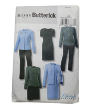 Butterick B4355 Sewing Pattern Misses Sz 8-14 Jacket Top Dress Skirt Pan... - $14.69