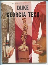 Duke Vs Georgia Tech Ncaa Football Program 10/30/1958-good - £69.12 GBP