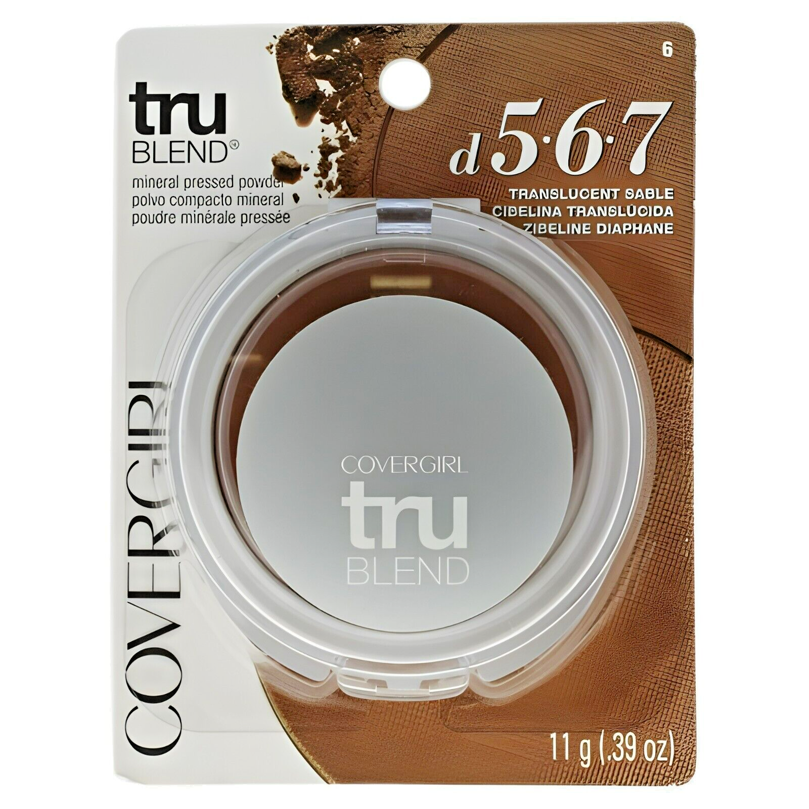 CoverGirl TruBlend D567 Pressed Powder, #6 Translucent Sable, 0.39 oz - $8.38