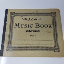 Mozart Music Book Student Writing Teaching Music Blank Pages 1940 Vintage - $15.15