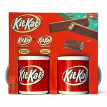 Kit Kat Gift Set Two Mugs &amp; Miniature Snack Chocolates Bars 12 Ounce Mugs NEW - £18.19 GBP