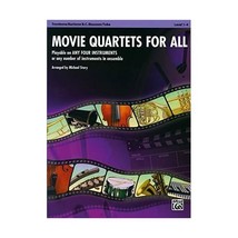 Movie Quartets for All: Trombone, Baritone B.C., Bassoon, Tuba: Level 1-4 Story, - £7.26 GBP