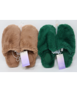 Women&#39;s Emily Puff Scuff Slippers Small 5-6 Stars Above Beige &amp; Dark Gre... - $25.56 CAD