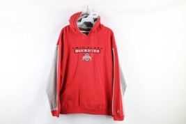 Vintage Starter Mens Large Distressed Spell Out Ohio State University Hoodie Red - £38.89 GBP