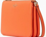 Kate Spade Leila Triple Gusset Orange Leather Crossbody NWT WKR00448 $27... - £82.74 GBP