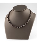 Sterling Silver Oval Red Cubic Zirconia Tennis Necklace 17&quot; - $537.68 CAD