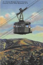 Aerial Tramway Franconia Notch White Mountains NH 1949 linen postcard - £5.14 GBP