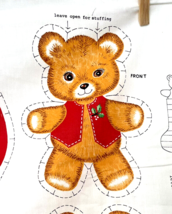 Cut &amp; Sew Fabric Christmas Stocking Stuffed Toy Dog Bear and Cranston So... - $11.57