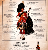 1970 Dewar&#39;s White Label Advertisement Traditional Scottish Kilt Uniform... - $24.99