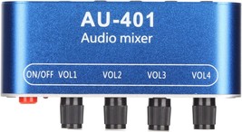 4 In 1 Out Mini Stereo Mixer, 3.5Mm Sound Selector Amplifier For Pc Laptop - £25.40 GBP