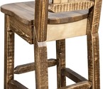 Montana Woodworks Homestead Collection Counter Height Barstool with Bear... - $671.99