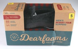 Neu Schwarz Dearfoams Herren Bequem Vlies Memory Foam Innen/Außen Haussc... - $17.02