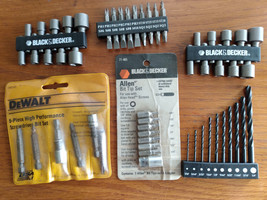 Dewalt Black &amp; Decker Socket Drill Bit Allen Bit Tip set Sets New &amp; Used - £22.83 GBP