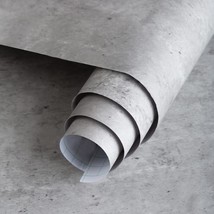 3Yecao 16&quot; X 354&quot; 3D Concrete Cement Wallpaper Peel And Stick Light Grey... - £35.38 GBP