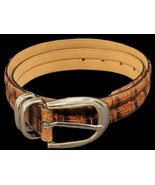 CALE Belt Genuine Crocodile 1 1/8&quot; Width Brown Made in Spain  #M- 4189 S... - £69.62 GBP