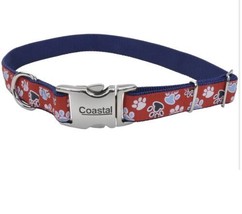Coastal Ribbon Adjustable Nylon Collar with Aluminum Buckle S/M 12-18&quot; - £7.80 GBP