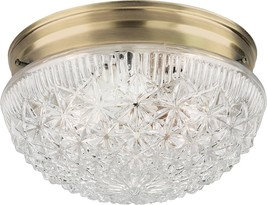Lighting By Westinghouse 6661000 2Lite Ab Clear Faceted Glass - £31.96 GBP
