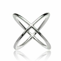 925 Sterling Silver Criss-Cross X Design Ring Mother&#39;s Day Gift Women day gift - £52.70 GBP