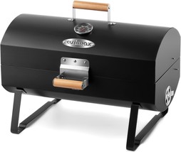 Cusimax Portable Charcoal Grill 18 Inch Barbecue Grill With Locking Lid, Black - £87.46 GBP