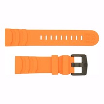 Genuine Luminox Carbon Seal 3800 Series 24mm Orange Watch Band Strap Rubber - $89.95