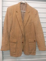 Vintage Men&#39;s Corduroy Jacket Blazer Coat Tan SZ 42R - £8.95 GBP