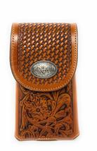 Texas West Western Cowboy Tooled Floral Leather Rooster Concho Belt Loop... - £17.13 GBP