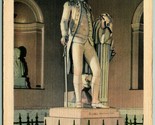 Houdin Statue Of George Richmond Virginia VA UNP Linen Postcard H13 - $3.56