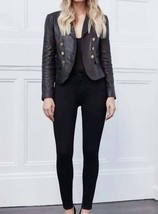 Sorel leather double breasted blazer - $620.00