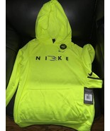 Nike Running Dri-Fit Hooded Top Boys XL Neon Green Ninja Cuffs - $29.70