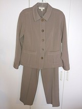 Appleseed&#39;s Ladies 2-PC. Stretch Lt. Brown Pant SUIT-4P-WORN 1-POLY/RAYON/SPAN. - £17.34 GBP