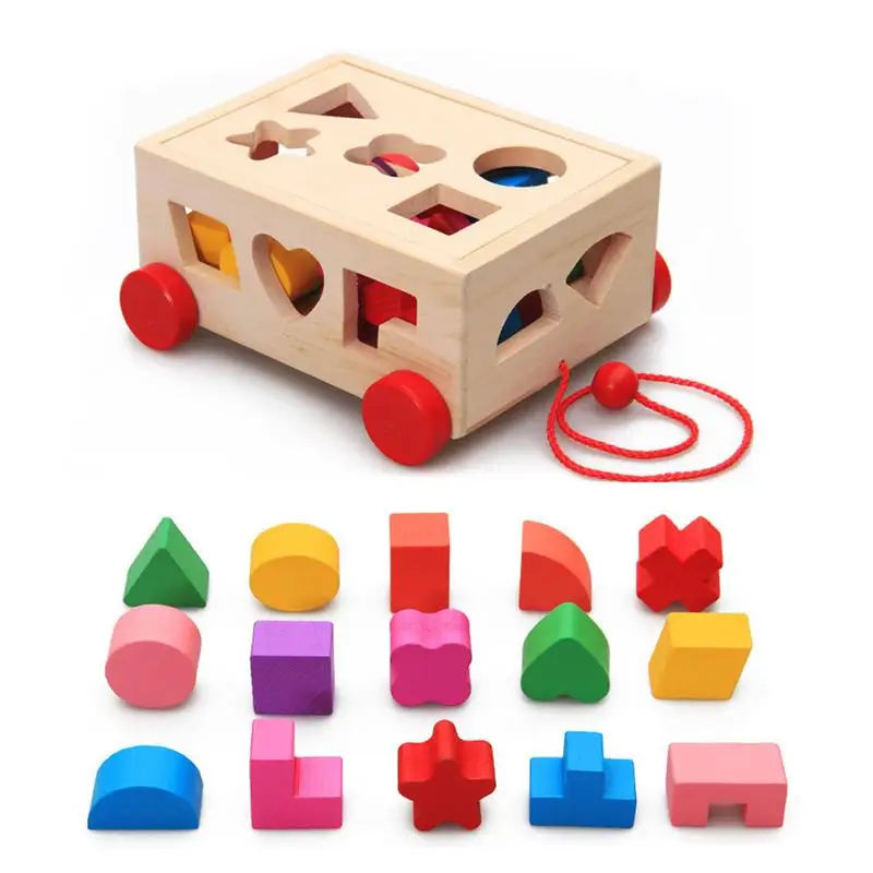 Wooden Shape Sorter Toy Montessori Toys For Shape Sorter Multifunctional Sorting - £22.19 GBP