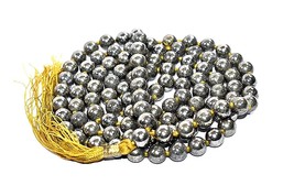 Natural Yellow Golden Pyrite Knotted Mala Beads 8 mm Stone (Yellow) (PAC... - £47.47 GBP