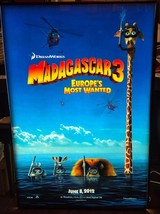 MADAGASCAR 3 EUROPE&#39;S MOST WANTED  TEASER  27x40 DOUBLE SIDED MOVIE POST... - $111.84 MXN