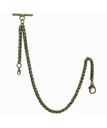 Bronze Pocket Watch Albert Vest Chain Spiga Chain with T Bar Albert Swiv... - $17.54 CAD+