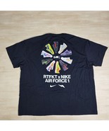 RTFKT Nike Air Force 1 TShirt Black Heavyweight Cotton Authentic Men&#39;s S... - $738.65 MXN