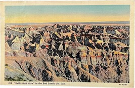 &quot;Hell&#39;s Half Acre&quot;, Bad Lands, South Dakota, vintage postcard - £9.25 GBP