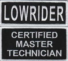 LOWRIDER CERTIFIED MASTER TECHNICIAN  SEW/IRON ON PATCH CHEVY CADILLAC FORD - £8.62 GBP
