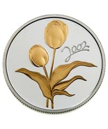 2002 Canada 50 Centimes Doré Tulipe 50TH Anniversaire Pièce de Monnaie W... - €58,17 EUR